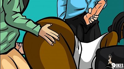 I studienti anu sessu cù un maestru neru dopu a scola